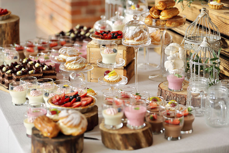Mesa de postres artesanales