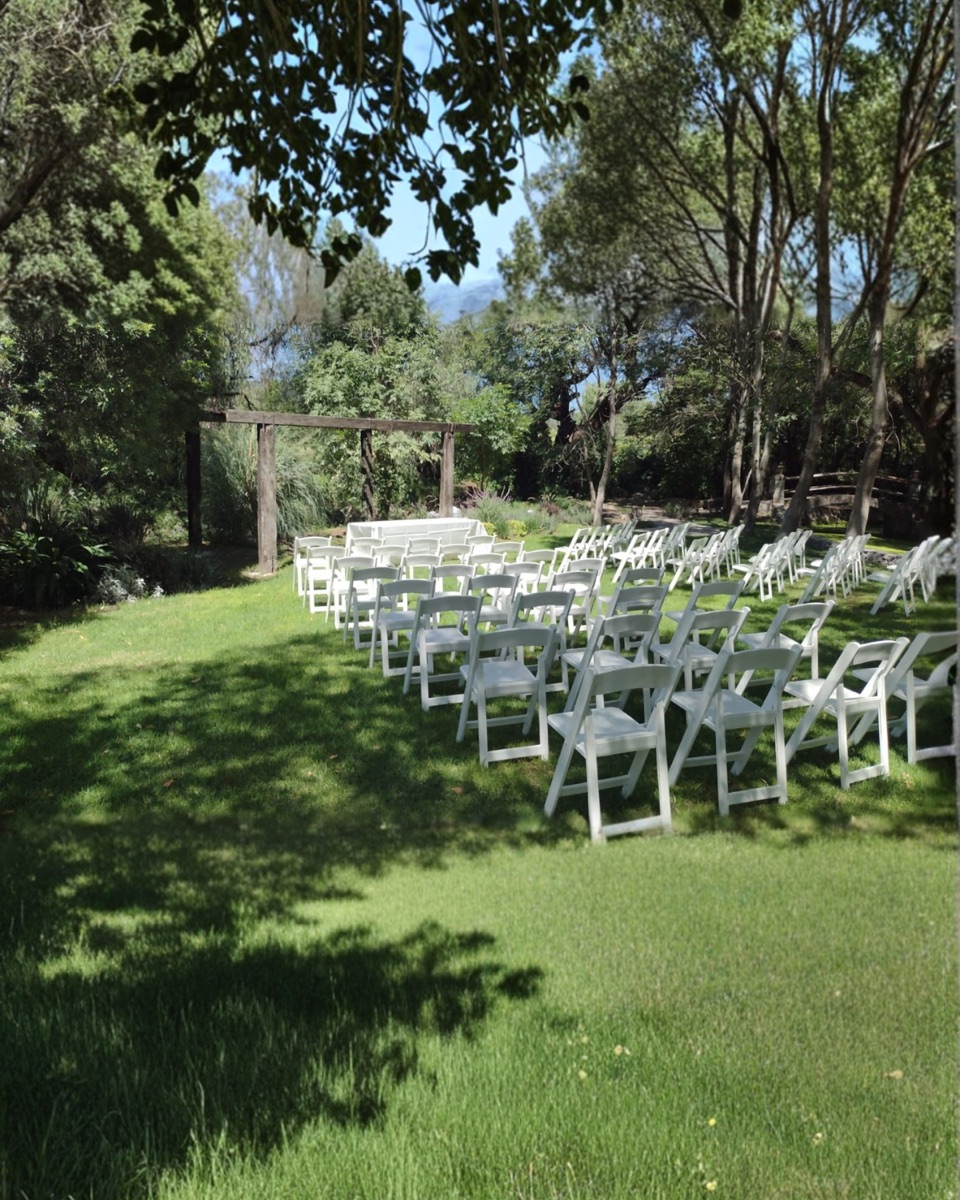 Ceremonia al aire libre en jardín